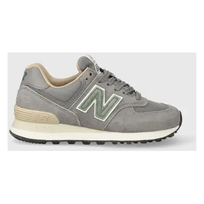 Sneakers boty New Balance 574 šedá barva