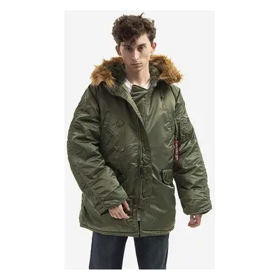 Bunda Alpha Industries N3B 100106 01 pánská, zelená barva, zimní