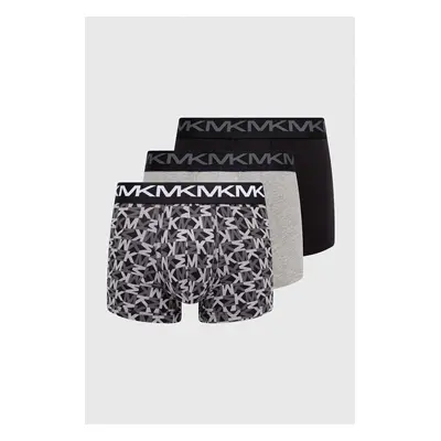 Boxerky Michael Kors 3-pack pánské, šedá barva