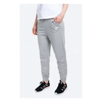 Tepláky Alpha Industries šedá barva, s potiskem, 116051.230-grey