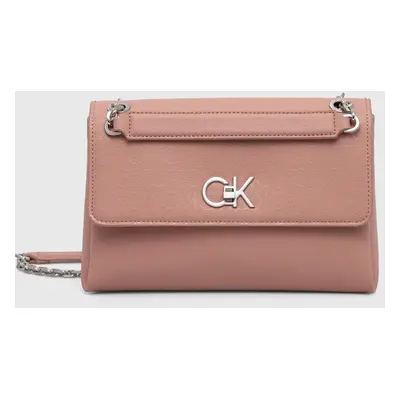 Kabelka Calvin Klein růžová barva, K60K611564