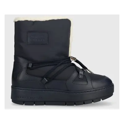 Sněhule Tommy Hilfiger TOMMY ESSENTIAL SNOWBOOT tmavomodrá barva, FW0FW07504