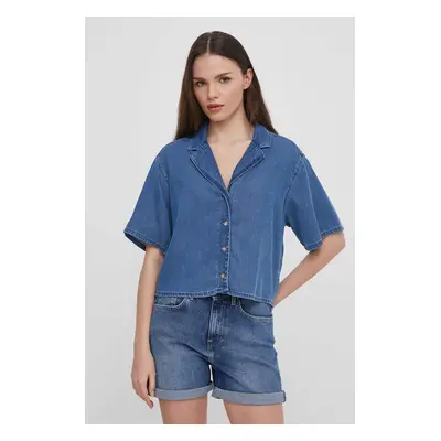 Košile Pepe Jeans Ava dámská, relaxed, s klasickým límcem, PL304845