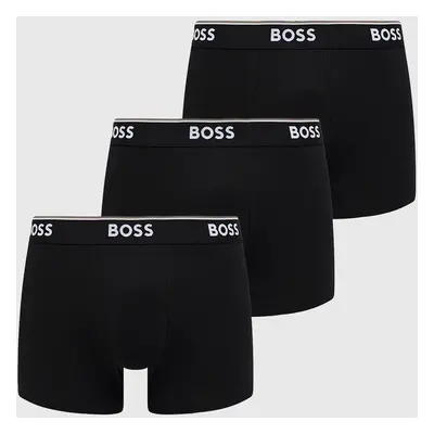 Boxerky BOSS 3-pack pánské, černá barva, 50475274