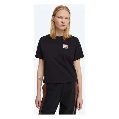 Bavlněné tričko Wood Wood Steffi T-Shirt x Fila černá barva, 688376.A296-BLACK