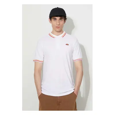 Bavlněné polo tričko Ellesse bílá barva, SHR18077-WHITE