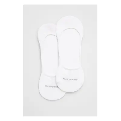 Ponožky Calvin Klein (2-pack) pánské, bílá barva, 701218708