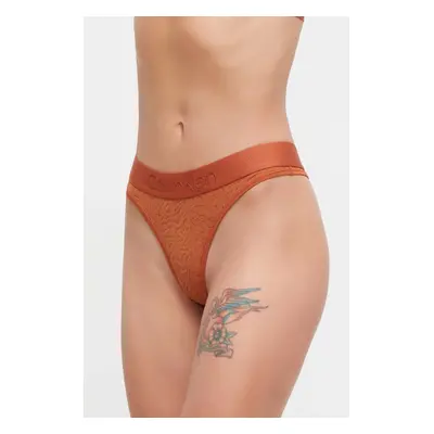 Tanga Calvin Klein Underwear oranžová barva, 000QF7287E