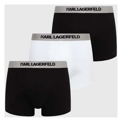 Boxerky Karl Lagerfeld 3-pack pánské, černá barva