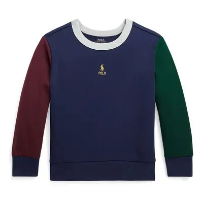 Dětská mikina Polo Ralph Lauren tmavomodrá barva, s aplikací