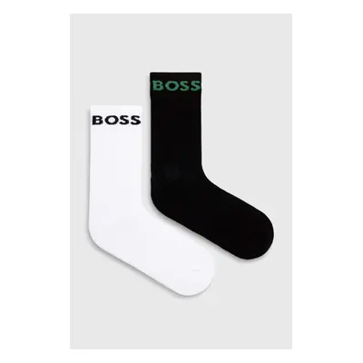 Ponožky BOSS 2-pack pánské, černá barva, 50467707