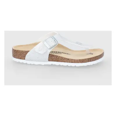 Dětské žabky Birkenstock stříbrná barva