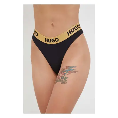 Tanga HUGO černá barva, 50480166