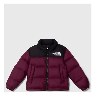 Dětská péřová bunda The North Face 1996 RETRO NUPTSE JACKET fialová barva