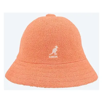 Klobouk Kangol Bermuda Casual oranžová barva, 0397BC.PEACH-PEACH.PINK