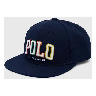 Kšiltovka Polo Ralph Lauren tmavomodrá barva, s aplikací