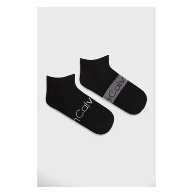 Ponožky Calvin Klein (2-pack) pánské, černá barva, 701218712