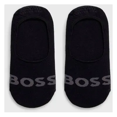 Ponožky BOSS 2-pack pánské, černá barva, 50477866