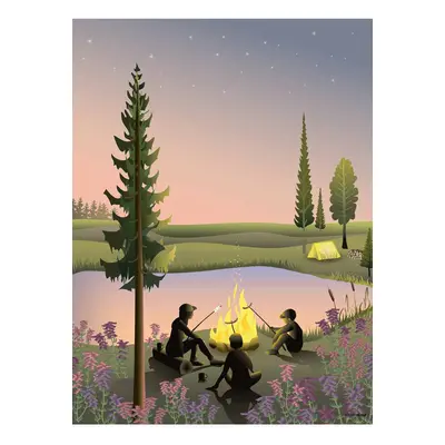 Vissevasse Plakát Campfire 50x70 cm