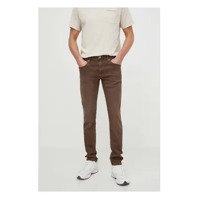 Džíny Pepe Jeans TAPERED JEANS pánské, hnědá barva, PM211667YB2