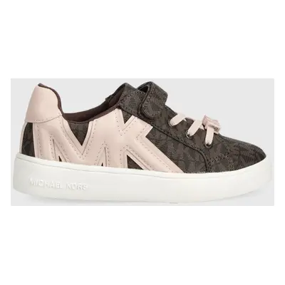 Dětské sneakers boty Michael Kors Jem Airin hnědá barva