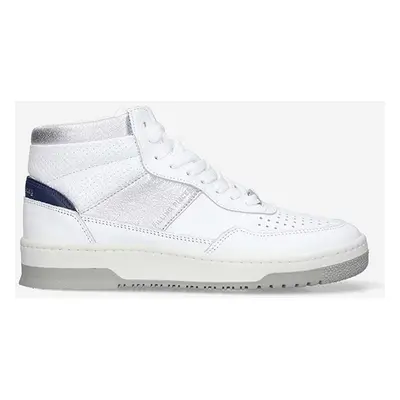 Kožené sneakers boty Filling Pieces Mid Ace Spin bílá barva, 55333491975