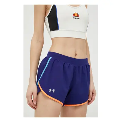 Běžecké šortky Under Armour Fly-By 2.0 tmavomodrá barva, medium waist