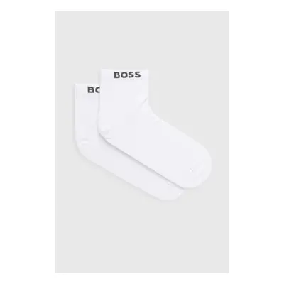 Ponožky BOSS 2-pack pánské, bílá barva, 50491208