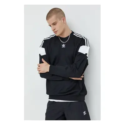 Mikina adidas Originals pánská, černá barva, s aplikací