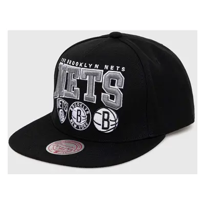 Kšiltovka Mitchell&Ness BROOKLYN NETS černá barva, s aplikací