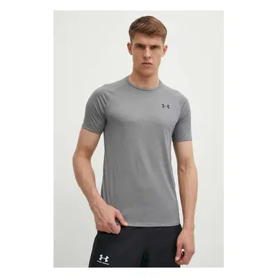 Tričko Under Armour 1345317 pánské, šedá barva, hladké