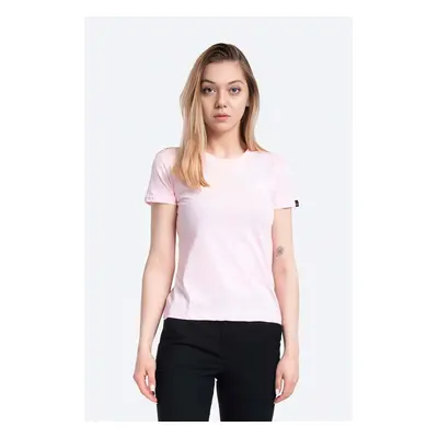 Bavlněné tričko Alpha Industries Basic T Logo Wmn růžová barva, 196054.491-pink