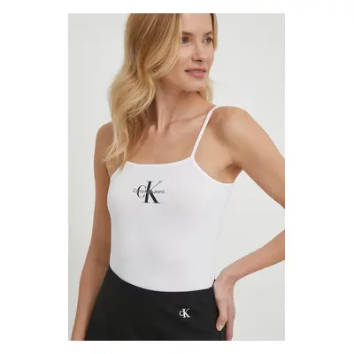 Body Calvin Klein Jeans dámské, bílá barva, J20J223421