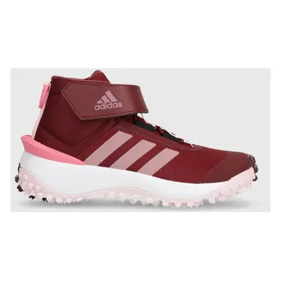 Dětské boty adidas FORTATRAIL EL K vínová barva