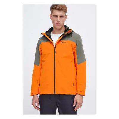 Outdoorová bunda Jack Wolfskin Glaabach 3in1 oranžová barva