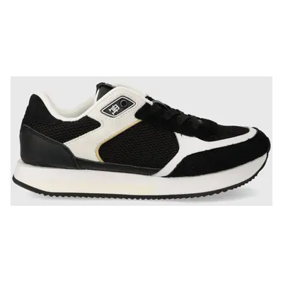 Sneakers boty Tommy Hilfiger ESSENTIAL ELEVATED RUNNER černá barva, FW0FW07700