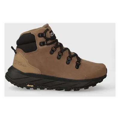 Boty Jack Wolfskin Terraventure Urban Mid dámské, hnědá barva