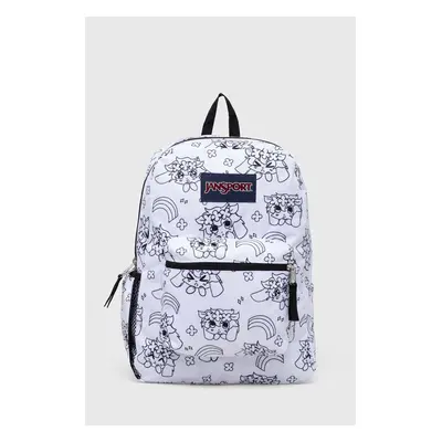 Batoh Jansport bílá barva, velký, vzorovaný