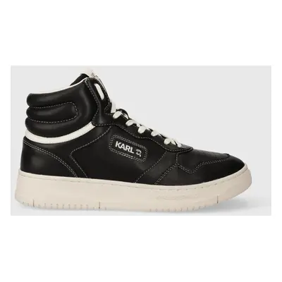 Kožené sneakers boty Karl Lagerfeld KREW KC černá barva, KL53043