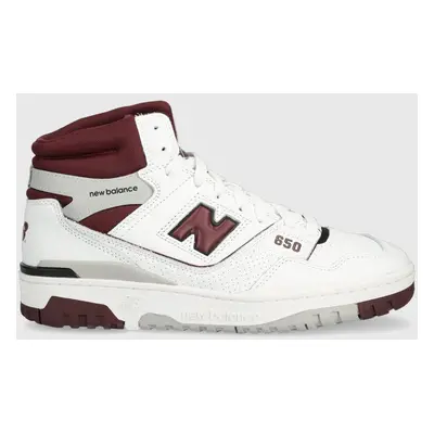 Kožené sneakers boty New Balance BB650RCH bílá barva