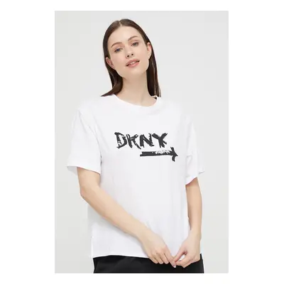 Pyžamové tričko Dkny bílá barva