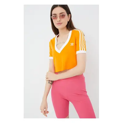 Tričko adidas Originals Adicolor oranžová barva, HC2029-BORANG