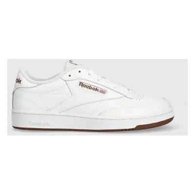 Kožené sneakers boty Reebok Classic Club C 85 bílá barva, FZ6012.100039279-WH/WH/RO