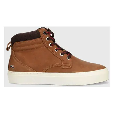 Kožené sneakers boty Pepe Jeans YOGI BOOT hnědá barva, PMS30998