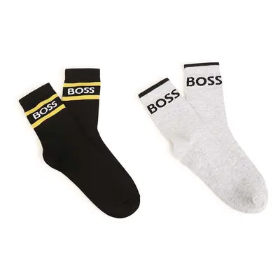 Dětské ponožky BOSS 2-pack černá barva