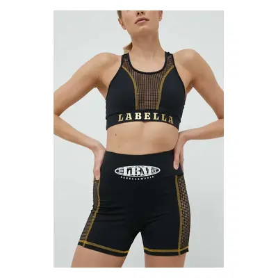 Tréninkové šortky LaBellaMafia Boxer dámské, černá barva, s potiskem, high waist