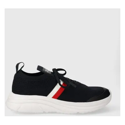 Sneakers boty Tommy Hilfiger MODERN RUNNER KNIT STRIPES ESS tmavomodrá barva, FM0FM04798