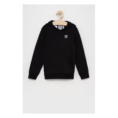 Dětská mikina adidas Originals H32352 černá barva, hladká