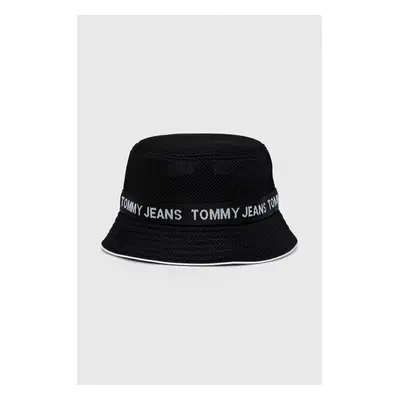 Klobouk Tommy Jeans černá barva