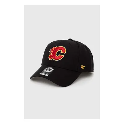 Čepice 47brand NHL Calgary Flames černá barva, s aplikací